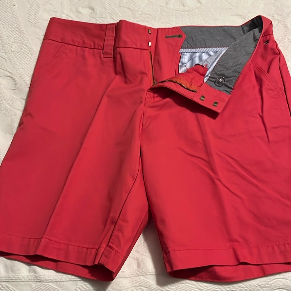 Tommy Hilfiger cotton shorts size 10 in dark rose perfect condition.
